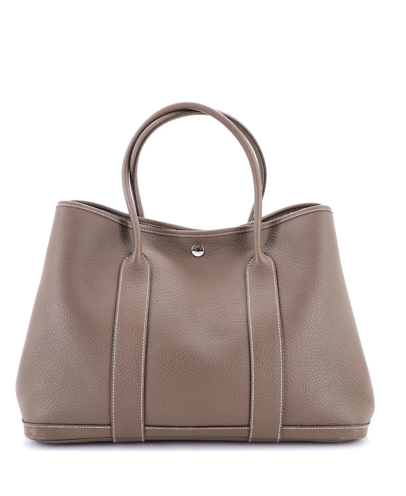 Pre-Owned Hermes 36 Garden Party Tote Leather with Printed Interior