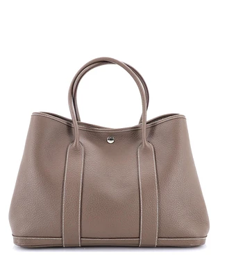 Pre-Owned Hermes 36 Garden Party Tote Leather with Printed Interior