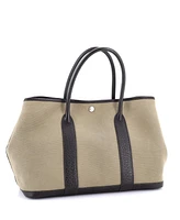 Pre-Owned Hermes Garden Party Tote Toile and Leather
