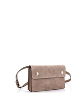 Pre-Owned Hermes Double Snap Pochette Crossbody Grizzly with Swift