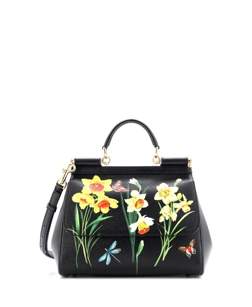 Pre-Owned Dolce & Gabbana Medium Miss Sicily Bag Printed Leather