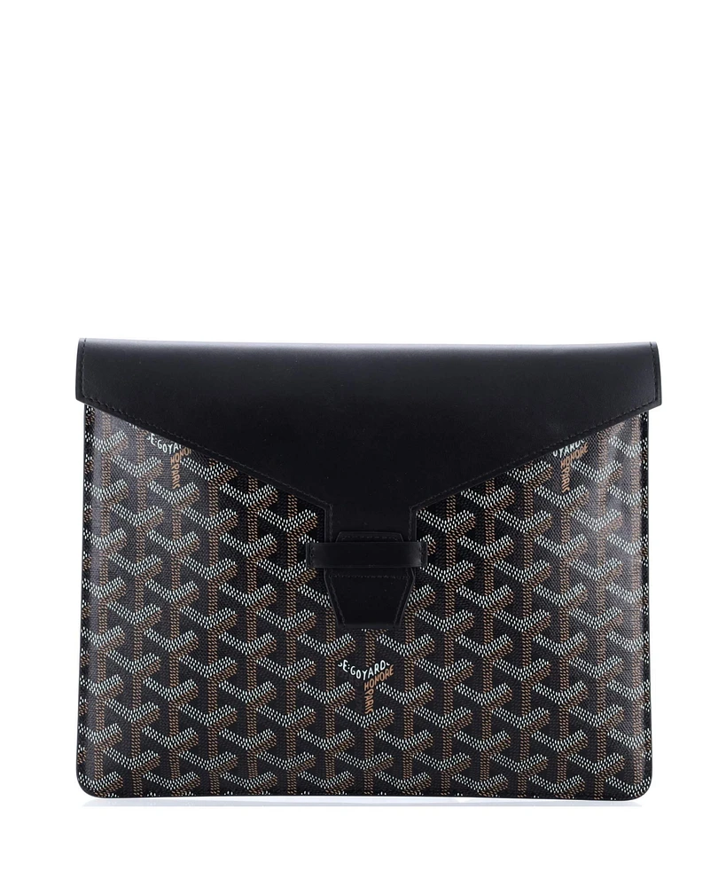 Pre-Owned Goyard Mm Camondo Horizontal Clutch Ii Coated Canvas