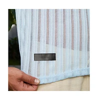 Campus Sutra Men's Baby Blue Duo-Striped Relaxed Polo T-Shirt