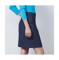 Etcetera Women's Fishnet Jacquard Denim Skirt Marseille