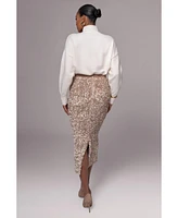 Jluxlabel Women's Sequin Midi Skirt