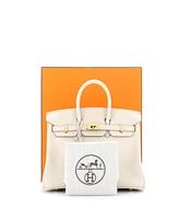Pre-Owned Hermes Birkin 25 Handbag Light Swift with Gold Hardware