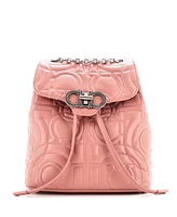 Pre-Owned Salvatore Ferragamo Gancini Backpack Quilted Leather