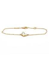 Pre-Owned Van Cleef & Arpels Sweet Alhambra Butterfly Bracelet 18K Gold and Mother of Pearl