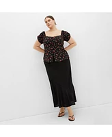 City Chic Plus Daydreamer Print Top