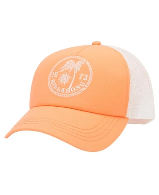Billabong Women's Orange Aloha Forever Trucker Adjustable Hat