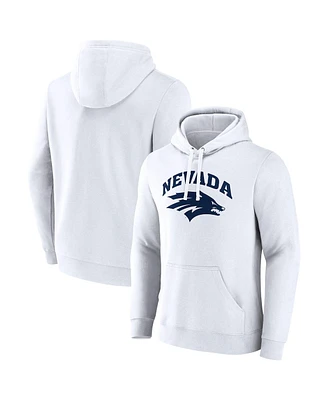 Fanatics Men's White Nevada Wolf Pack Primary Logo Pullover Hoodie