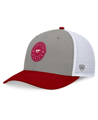 Top of the World Men's Gray/Maroon Virginia Tech Hokies Rob Trucker Adjustable Hat
