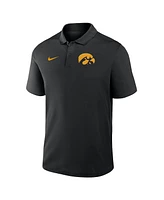Nike Men's Black Iowa Hawkeyes Primetime Victory Primary Logo Performance Polo Shirt