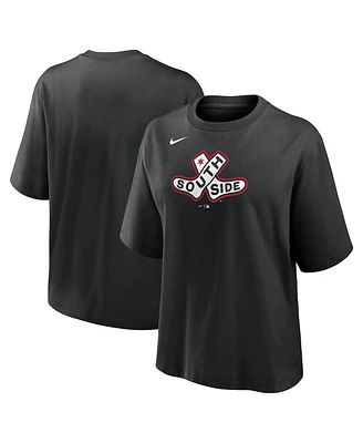 Nike Women's Black Chicago White Sox 2025 City Connect Logo Boxy T-Shirt