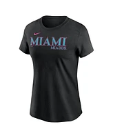 Nike Women's Black Miami Marlins 2025 City Connect Wordmark T-Shirt