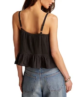 Lucky Brand Women's Embroidered Square-Neck Sleeveless Top