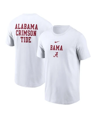 Nike Men's White Alabama Crimson Tide 2-Hit Stacked T-Shirt
