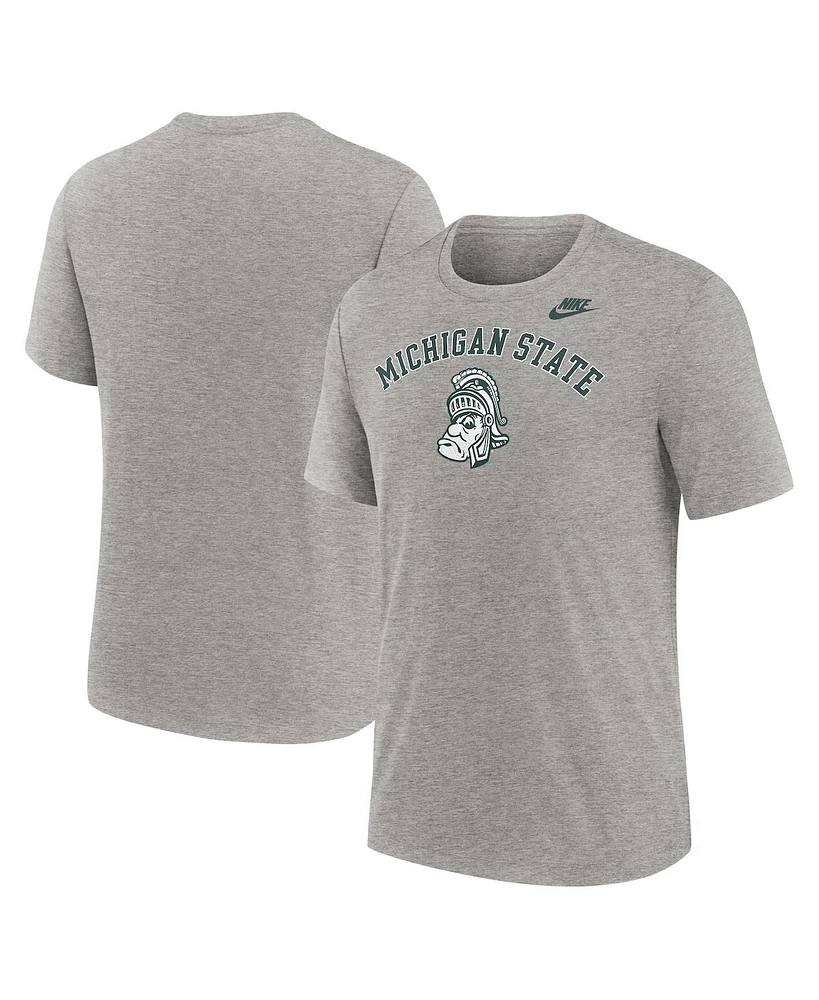 Nike Men's Heather Michigan State Spartans Legacy Arch Tri-Blend T-Shirt