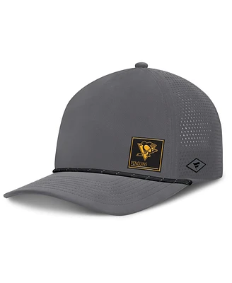 Fanatics Men's Gray Pittsburgh Penguins Captain Rope Adjustable Hat