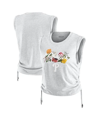 Wear by Erin Andrews Women's Heather Gray Philadelphia Phillies Cinched Tank Top