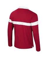 Colosseum Men's Cardinal Arkansas Razorbacks Too Cool for School Long Sleeve Polo Shirt
