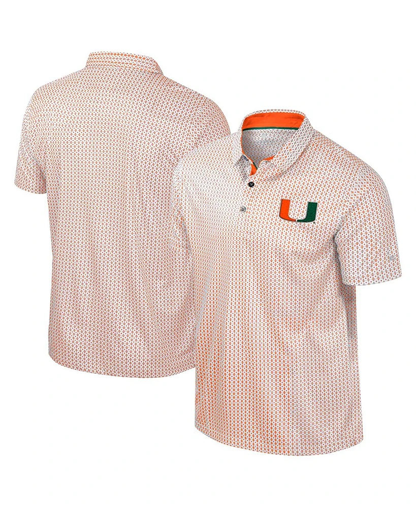 Colosseum Men's Orange Miami Hurricanes Big Tall Marty Rival Polo Shirt