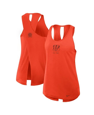 Nike Women's Orange Cincinnati Bengals Glory Crisscross Performance Tank Top
