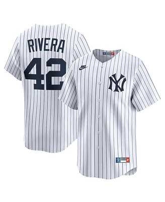 Nike Men's Mariano Rivera White New York Yankees Throwback Cooperstown Collection Limited Jersey