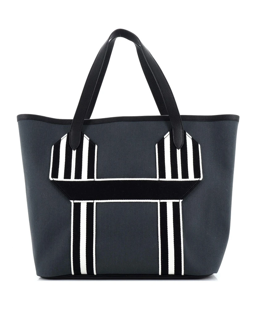 Pre-Owned Hermes Pursangle Tote Canvas with Leather