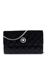 Pre-Owned Versace La Medusa Chain Clutch Quilted Velvet