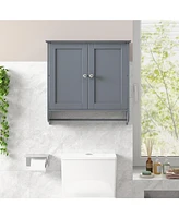 Wall Mounted Bathroom Storage Medicine Cabinet with Towel Bar