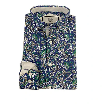 Elie Balleh Big Boys Paisley Slim Fit Shirt