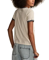 Lucky Brand Women's Le Citron Cotton Classic Ringer T-Shirt