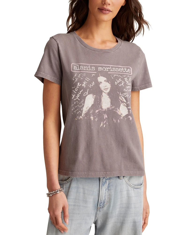 Lucky Brand Women's Alanis Morissette Classic Cotton Crewneck T-Shirt