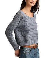 Lucky Brand Women's Off-The-Shoulder Cotton Sweater