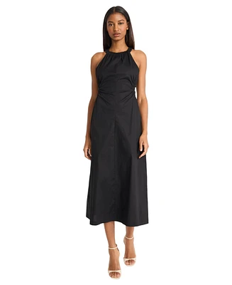 Donna Morgan Women's Sleeveless Halter Maxi Dress