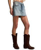 Lucky Brand Women's Crossover Cutoff Denim Mini Skirt