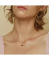 Sterling Silver 18k Gold Plated Madeleine Round Disc Pendant Necklace & Stud Earrings Set
