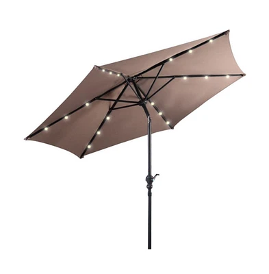 9 Feet Patio Led Solar Umbrella with Crank