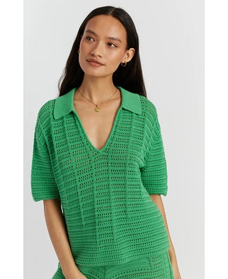 Chinti & Parker Women's Cotton Crochet Shirt