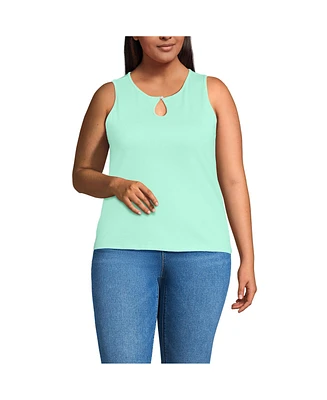 Lands' End Plus Supima Keyhole Tank