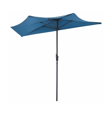 9 Feet Patio Bistro Half Round Umbrella without Weight Base