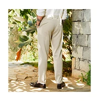 Campus Sutra Men's Saltbox Beige Micro-Waffle Chino Trousers