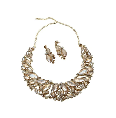 Sohi Stones Crystal Necklace Set