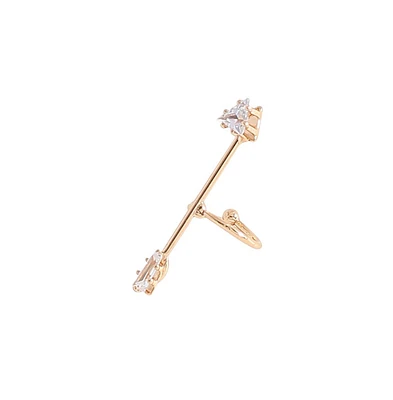 Sohi Gold-Plated Stones Cuff Earrings