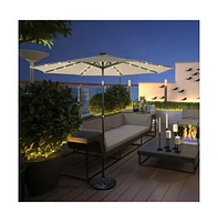 10 Feet Outdoor Patio Umbrella with Bright Solar Led Lights