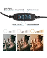 Yescom 10" Dimmable Selfie Led Ring Light with Tripod Stand Phone Holder for Livestream