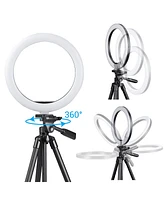 2 Pack 10" Led Ring Light Dimmable Tripod Stand Phone Holder Photo Video Makeup