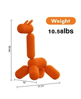 Hausource 33.46" Large Giraffe Cat Tree Tower Modern Cat Climb Toy Play Center for Kittens Small Cats, Orange