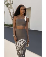 Jluxlabel Women's Palm Print Fantasy Skirt Set